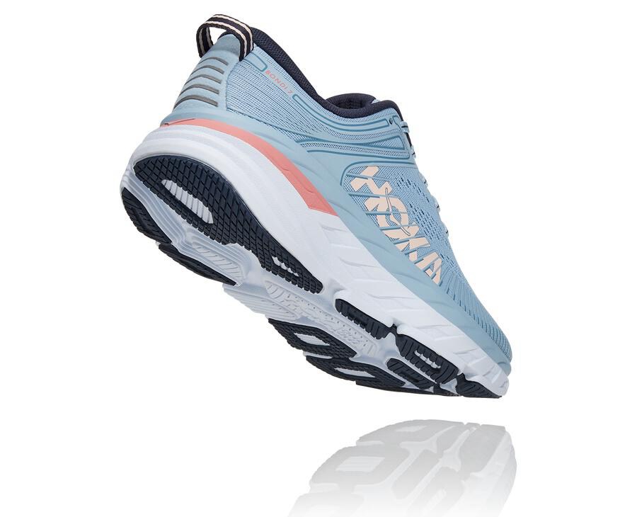 Hoka One One Koşu Ayakkabısı Kadın Mavi - Bondi 7 - XA0517634